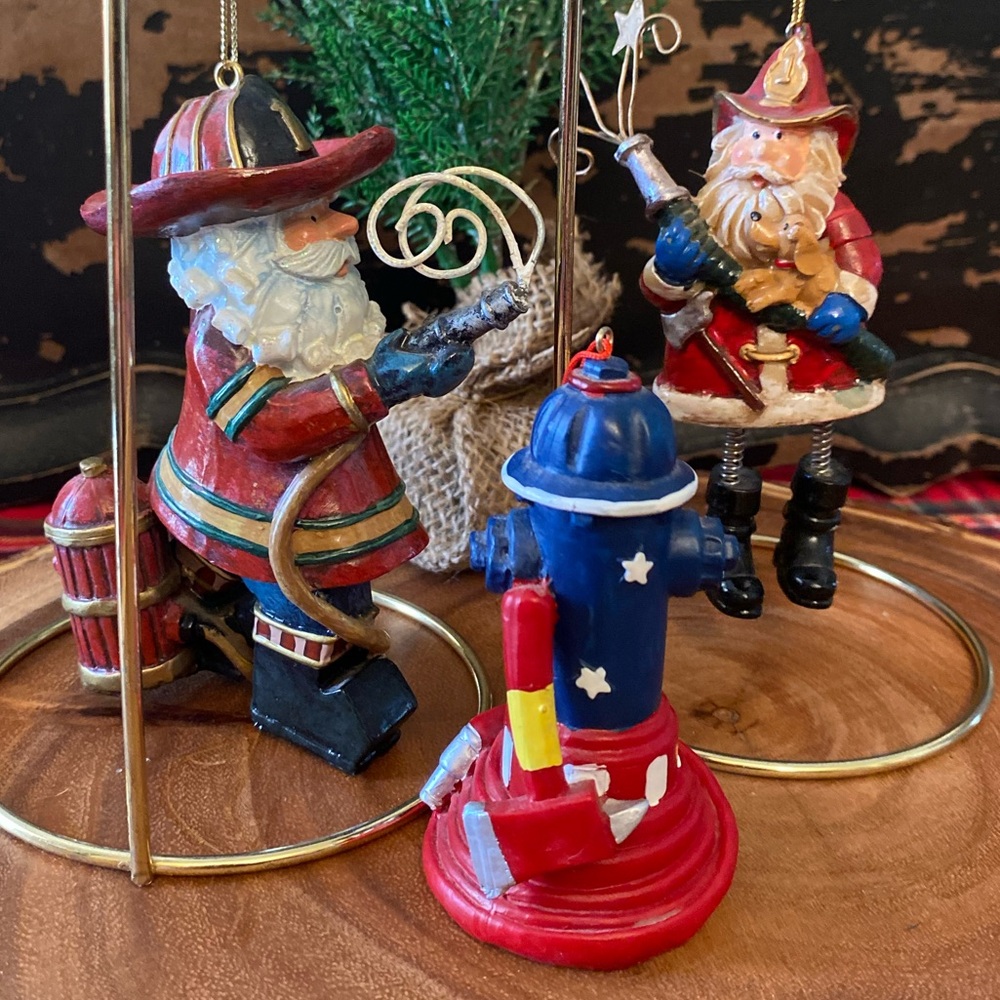 3/$15 Set of 3 Firefighter Christmas Ornaments